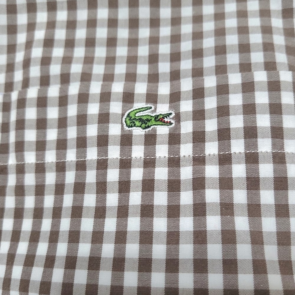 Lacoste Gingham Button Down Size 42 - image 4